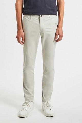 Pantalon chino slim - Ecru - Longueur 34