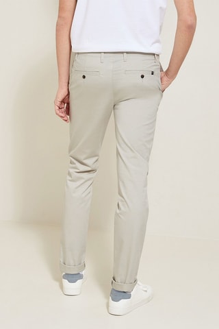 Pantalon chino slim - Ecru - Longueur 34