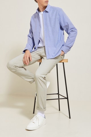 Pantalon chino slim - Ecru - Longueur 34