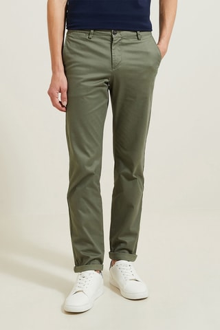 Pantalon chino regular - Kaki