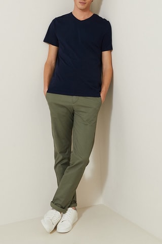 Pantalon chino regular - Kaki