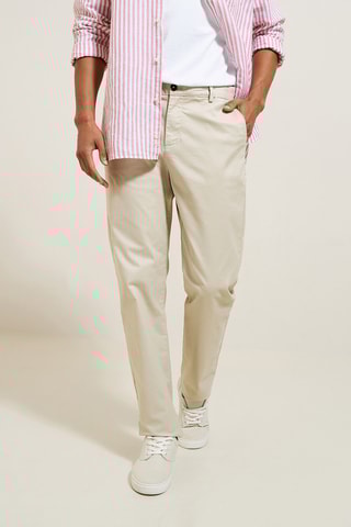 Pantalon chino regular - Ecru