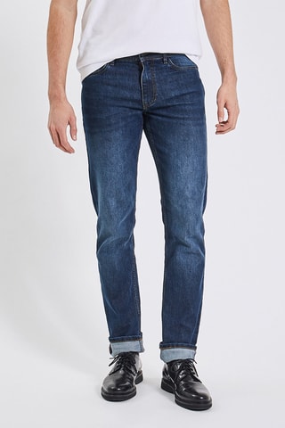 Jean straight - Bleu - Longueur 34