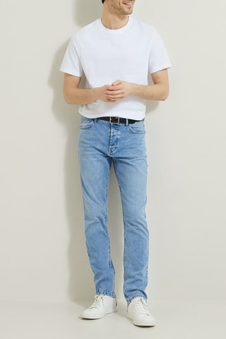 Jean straight - Bleu - Longueur 34