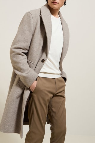 Manteau en laine - Beige chiné