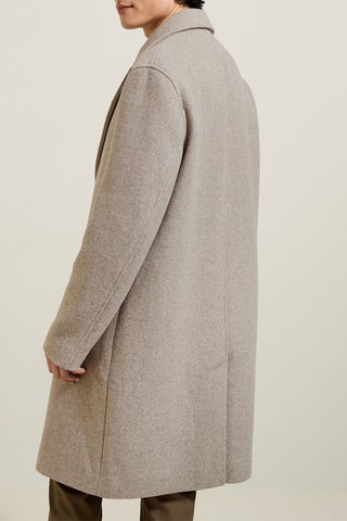 Manteau en laine - Beige chiné