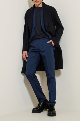 Manteau en laine - Bleu foncé
