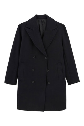 Manteau en laine - Bleu foncé