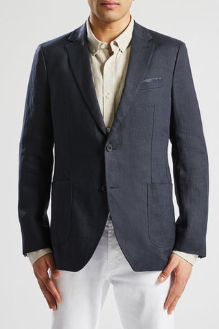 Veste en lin - Bleu