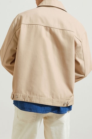 Veste en jean en coton biologique - Beige
