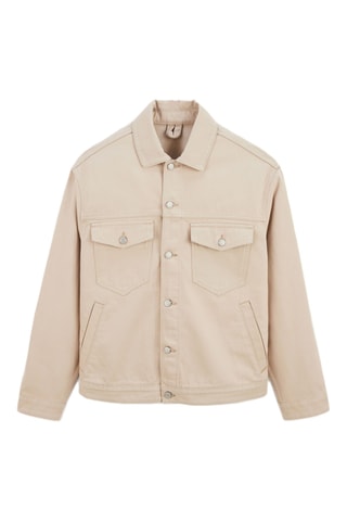 Veste en jean en coton biologique - Beige
