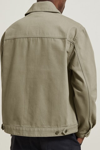 Veste en jean en coton biologique - Vert clair