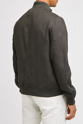 Bomber en lin - Kaki