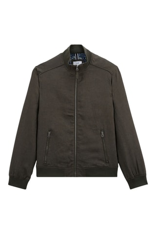 Bomber en lin - Kaki