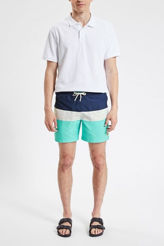 Short de bain - Turquoise et bleu marine