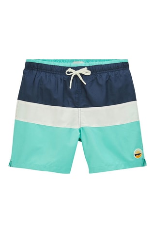 Short de bain - Turquoise et bleu marine