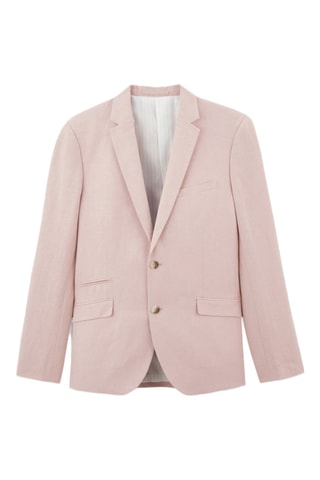 Veste de costume en lin - Rose