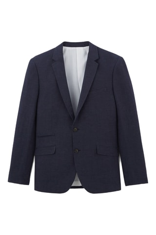 Veste de costume en lin - Bleu