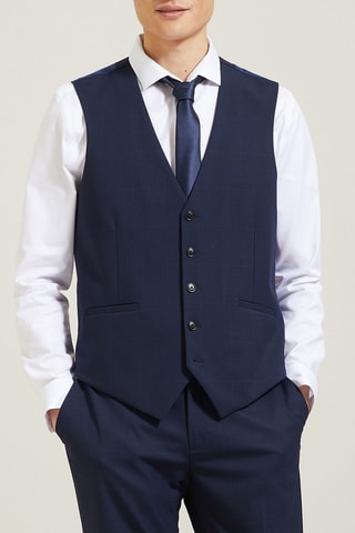 Gilet de costume slim - Bleu