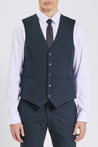 Gilet de costume slim - Bleu