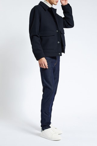 Blouson en laine - Bleu