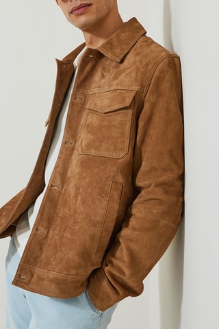 Blouson en cuir de chèvre - Beige