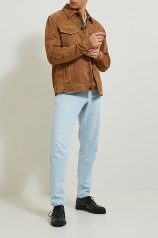 Blouson en cuir de chèvre - Beige