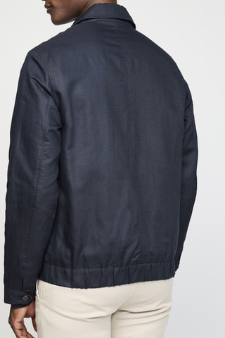 Blouson en lin - Bleu marine