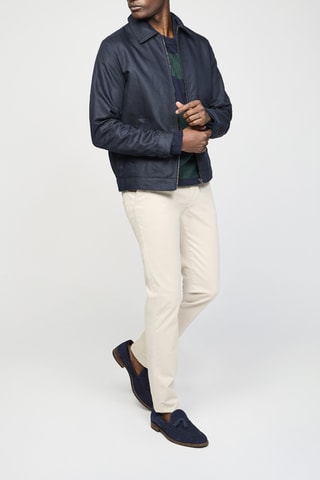 Blouson en lin - Bleu marine