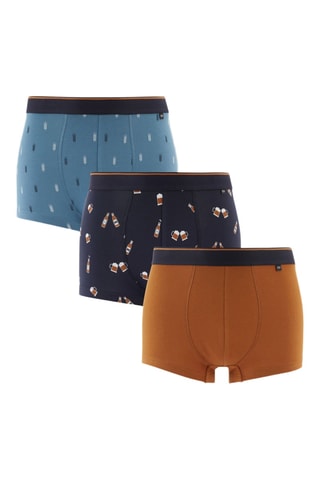 3 boxers en coton biologique - Orange