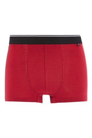 3 boxers en coton biologique - Rouge