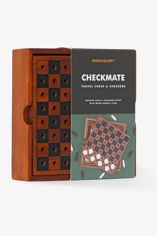 Dames et échecs en bois