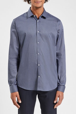 Chemise slim - Bleu cobalt