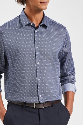 Chemise slim - Bleu cobalt
