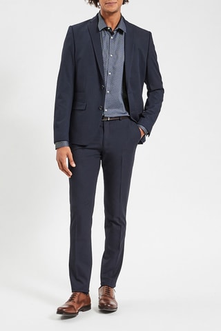 Chemise slim - Bleu cobalt