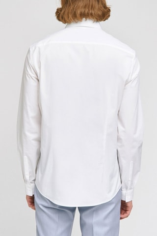Chemise slim en coton biologique - Blanc