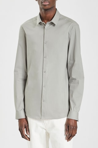Chemise slim - Gris clair