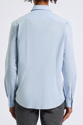 Chemise slim en coton biologique - Bleu clair