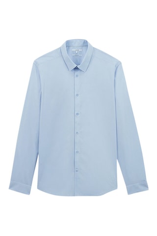 Chemise slim en coton biologique - Bleu clair