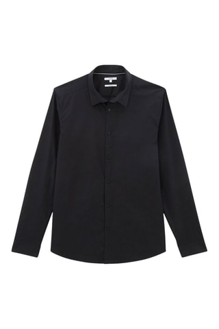 Chemise slim en coton biologique - Noir