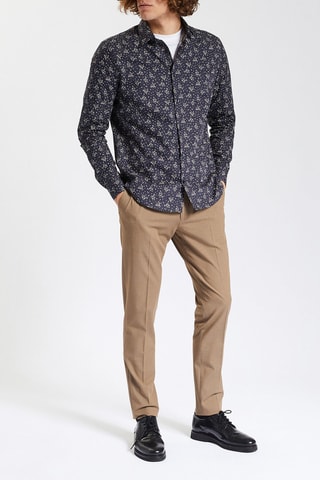Chemise slim en coton biologique - Bleu