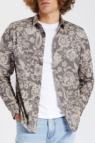 Chemise slim en coton biologique - Ecru
