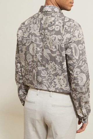 Chemise slim en coton biologique - Ecru
