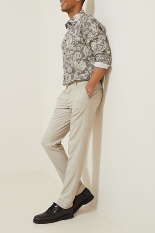 Chemise slim en coton biologique - Ecru