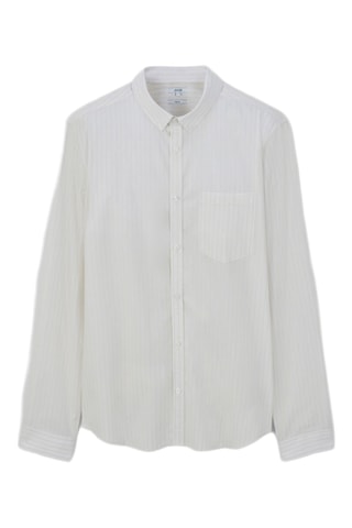 Chemise regular en coton biologique - Ecru