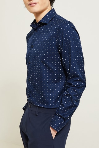 Chemise slim - Bleu marine