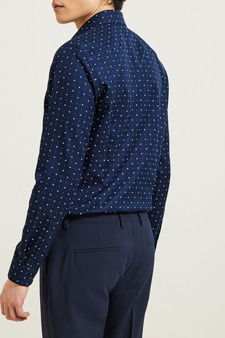 Chemise slim - Bleu marine