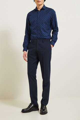 Chemise slim - Bleu marine