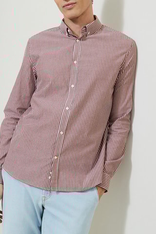 Chemise regular en coton biologique - Rose