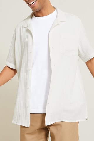 Chemisette hawaienne regular - Blanc